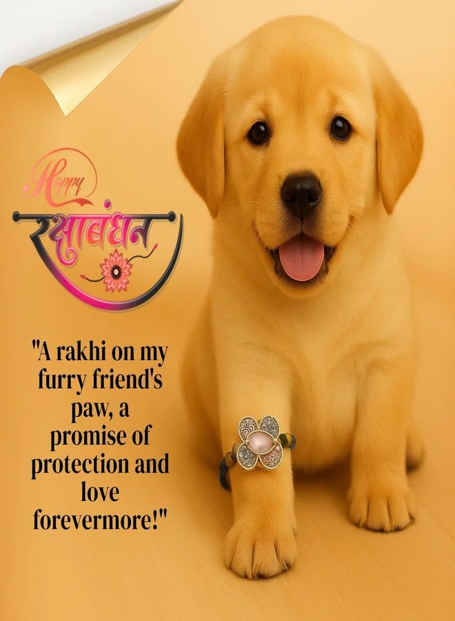 ويستيرن إرا راخي أنيق للحيوانات الأليفة من العصر الغربي للكلاب والقطط | رولي تشاول | هدية راكشا باندهان مصنوعة يدويًا لأخيك ذي الفراء | الحب والتقاليد والترابط | راخي بتصميم مميز | احتفل بالحب الرائع (النمط 34) - Image 4